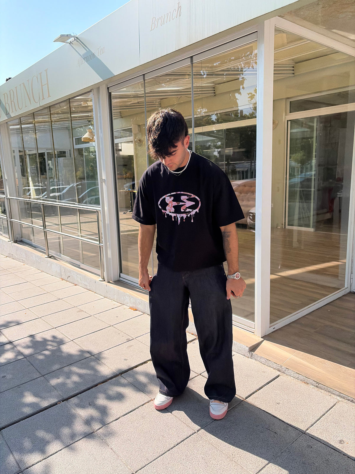 Boxy Black Tee Summer Club