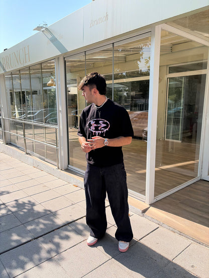 Boxy Black Tee Summer Club