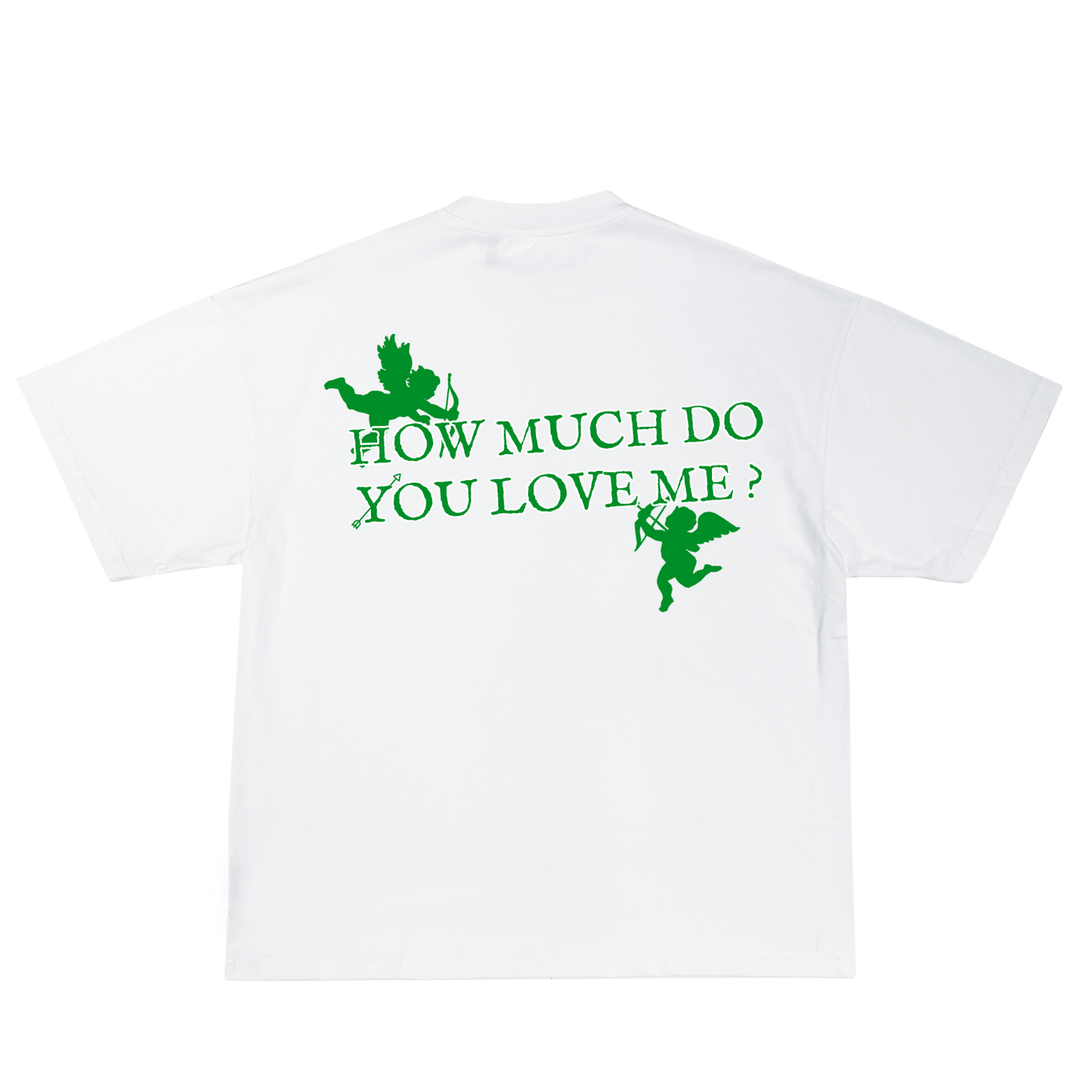 LOVE ME TEE WHITE AND GREEN