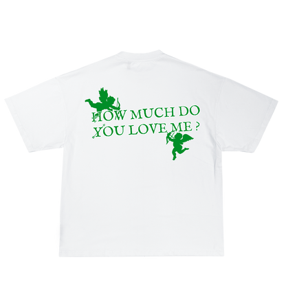 LOVE ME TEE WHITE AND GREEN